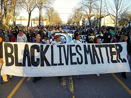 Protest march in response to the Jamar Clark shooting, Minneapolis, Minnesota