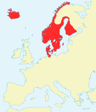 Η Ένωση του Κάλμαρ στην αρχή του 16ου αώνα, υπερτιθέμενα επι των σύγχρονων Ευρωπαϊκών ορίων