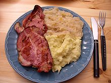 Kassler served with sauerkraut Kassler.jpg