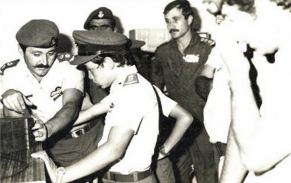Abdullah, age 11, during a 1973 visit to the Royal Jordanian Air Force headquarters