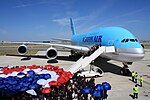 Korean Air takes delivery of its first Airbus A380 at Toulouse-Blagnac Airport, France, 25th May 2011.