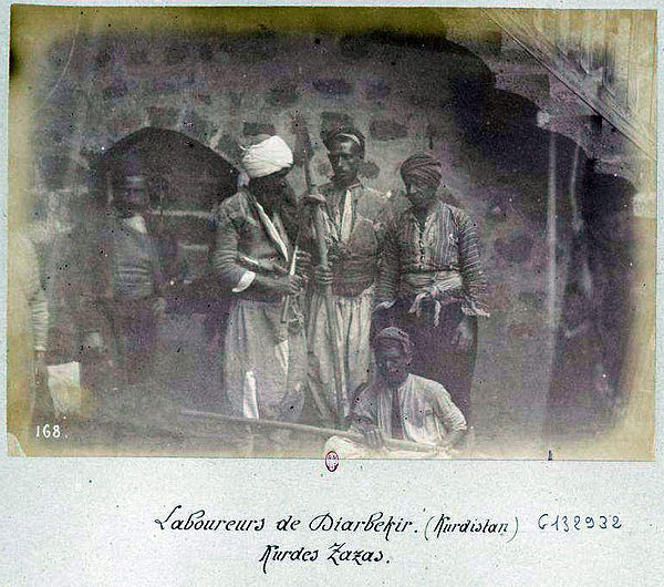 Zaza Kurd workers in Diyarbakır, 1881