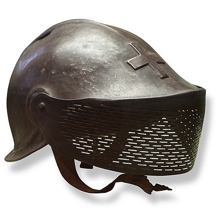 L'Eplattenier helmet, on display at Morges military museum. L'Eplattenier helmet IMG 3259.JPG