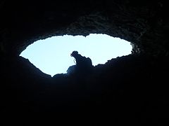 La grotte Chevalier vue de l'intérieur.