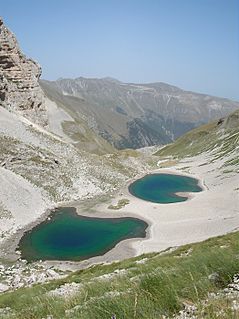 Lago di Pilato Lake in Marche, Italy