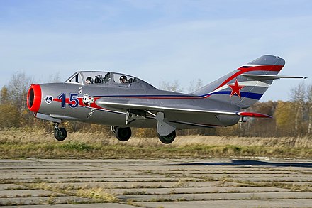 A MiG-15UTI, the same type as Gagarin was flying when he was killed