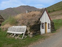 An Icelandic turf house