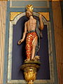 Le Faou : l'église paroissiale Saint-Sauveur, le retable du Rosaire, statue de saint Jean-Baptiste