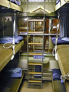 Couchette car Railroad car conveying non-private sleeping accommodation