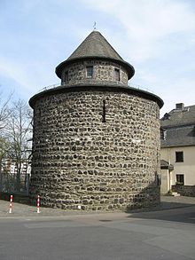 The Katzenturm, formerly part of the town wall, today a navy museum Limburg - Katzenturm.jpg