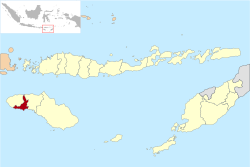 西松巴县在东努沙登加拉省的位置