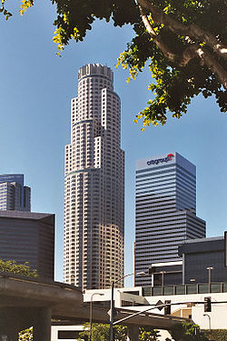 The US Bank Tower, for many years the tallest building in the United States west of the Mississippi River, designed by Pei Cobb Freed & Partners Los Angeles Library Tower (small).jpg