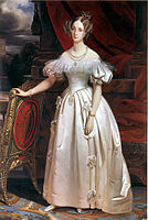 Claude Marie Dubuff.  Louise Marie d'Orléans, Rainha dos Belgas.  Por volta de 1830.