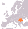 Location map for Luxembourg and Romania.