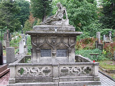 Tombe d'Honorata Borzęcka et Alfred Młocki, Lviv, cimetière Lytchakivskiy.