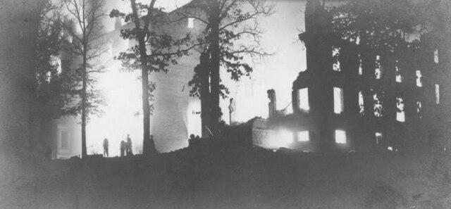 The campus during The Great Fire of 1912