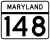 Maryland Route 148 Markierung