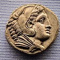 Macedonia - king Alexandros III - 336-323 BC - silver tetradrachm - head of Herakles in lion scalp - Zeus on throne - München SMS