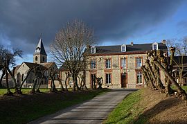 Gereja dan balai kota di Bouvancourt