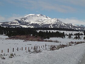 Mammoth Mountain vanaf Route 395