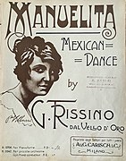 Cover af partituret til "Manuelita", en tango skrevet af Gian Giorgio Trissino i 1919