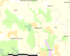 Mapa obce Mennessis