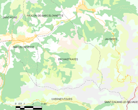 Mapa obce Enchastrayes