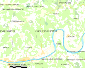 Poziția localității Mauzac-et-Grand-Castang