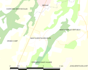 Poziția localității Saint-Quentin-des-Isles