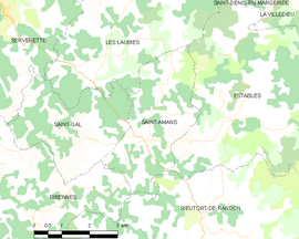 Mapa obce Saint-Amans