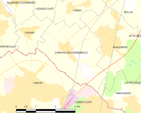 Poziția localității Camphin-en-Carembault
