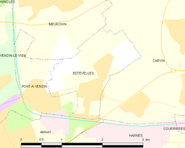 Mapa obce Estevelles