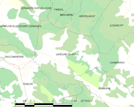 Mapa obce Laveline-du-Houx