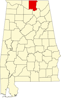 Map of Alabama highlighting Madison County.svg