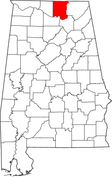 Map of Alabama highlighting Madison County.svg