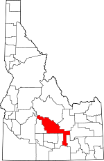 Map of Idaho highlighting Blaine County.svg