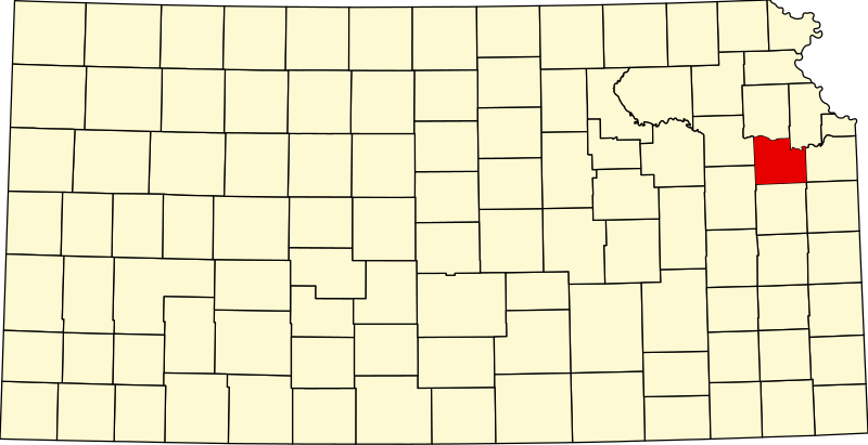 صورة:Map of Kansas highlighting Douglas County.svg