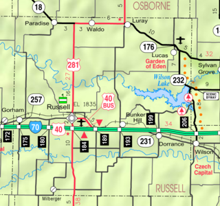 <span class="mw-page-title-main">Dubuque, Kansas</span> Unincorporated community in Barton and Russell Counties in Kansas