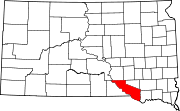 Map of South Dakota highlighting Charles Mix County.svg