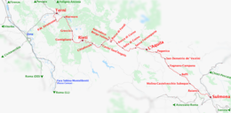 Terni-Sulmona rautatie map.png