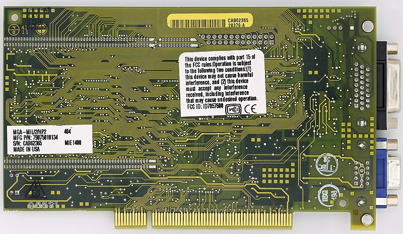 File:Matrox Millennium Rev. 576-04 solder side.jpg