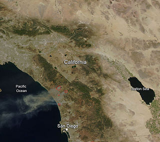 <span class="mw-page-title-main">May 2014 San Diego County wildfires</span> Series of drought-induced conflagrations in California, United States