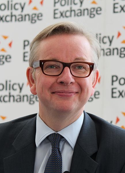 File:Michael Gove at Policy Exchange delivering his keynote speech 'The Importance of Teaching' (cropped).jpg