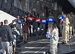 Sports journalist Molly Qerim at Joint Base Charleston