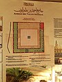 لوحة توضح أعمال الترميم بالمسجد