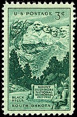 1952 Mount Rushmore Stamp Issued in United States