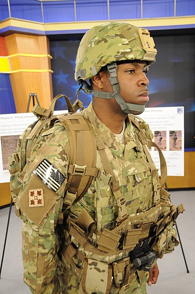 soldier wearing ACH helmet