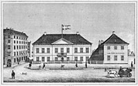 Het gebouw van de schietvereniging in 1888