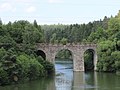 Most zaniklé železnice přes Sedlický potok u Keblova
