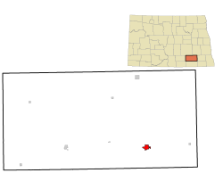 Location of LaMoure, North Dakota